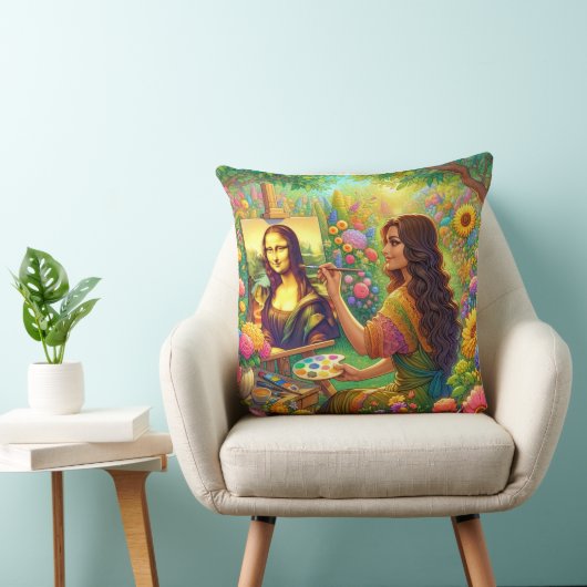 Mona is drawing Mona クッション (椅子)