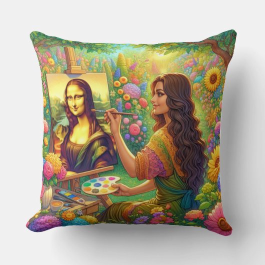 Mona is drawing Mona クッション (正面)