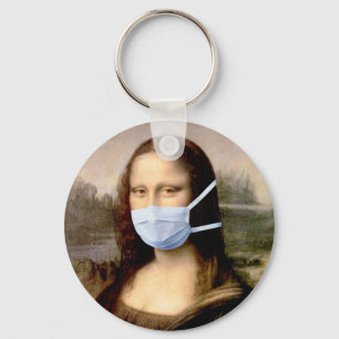 Mona Lisaとマスク・ダ・ヴィンチが芸術をスプーフィング キーホルダー