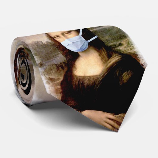 Mona Lisaとマスク・ダ・ヴィンチが芸術をスプーフィング ネクタイ (ロール)