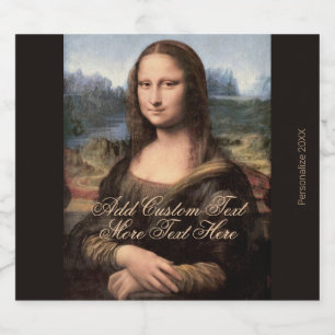 Mona Lisaポートレートのブランド名と年の追加 ビールラベル
