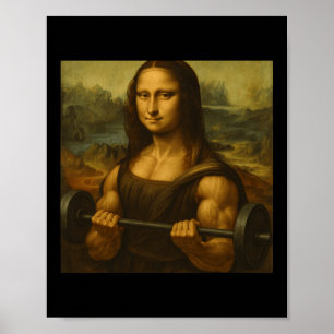 Mona Lisa重みを持ち上げる強力なアートゲインBodybui ポスター
