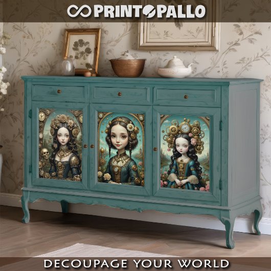 Mona Lisa – スチームパンク人形バージョン ラッピングペーパーシート