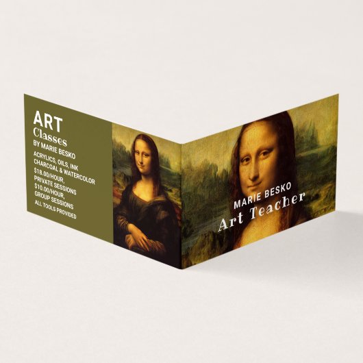 Mona Lisa、レオナルド・ダ・ヴィンチ、アート先生詳細 名刺 (外部)