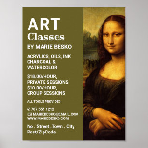 Mona Lisa、レオナルド・ダ・ヴィンチ、アート・クラス ポスター