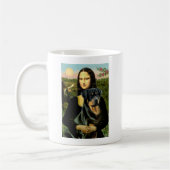 Mona Lisa -ロットワイラー(#3) コーヒーマグカップ (左)