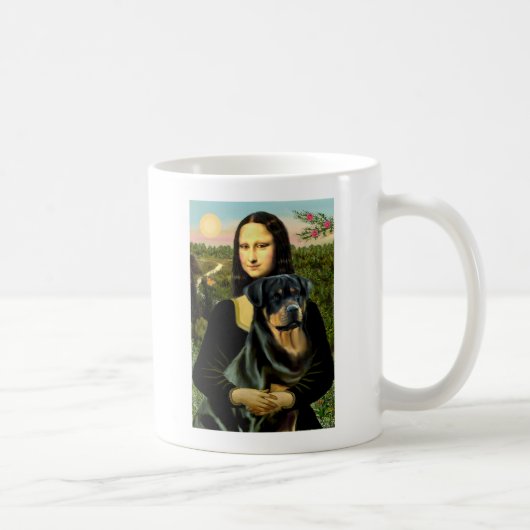Mona Lisa -ロットワイラー(#3) コーヒーマグカップ (右)