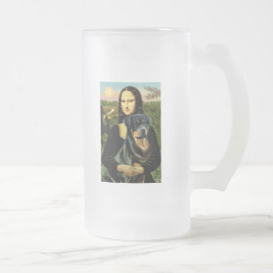 Mona Lisa -ロットワイラー(#3) フロストグラスビールジョッキ