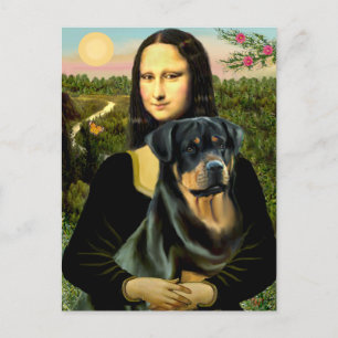 Mona Lisa -ロットワイラー(#3) ポストカード