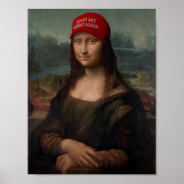 Mona Lisa and Make Art Great Again ポスター