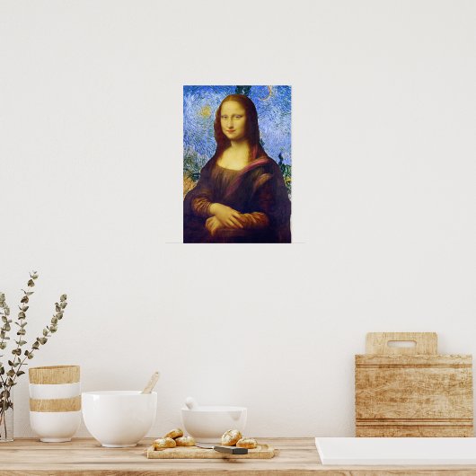 Mona Lisa and Van Gogh ポスター (キッチン)