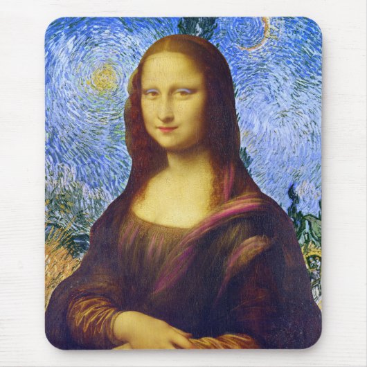 Mona Lisa and Van Gogh  マウスパッド (正面)