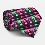 Mona Lisa Animal Print Green Pink Purple ネクタイ (ロール)
