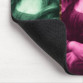Mona Lisa Animal Print Green Pink Purple マウスパッド (コーナー)