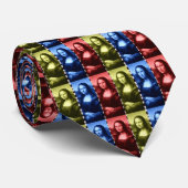 Mona Lisa Animal Print Primary Colors ネクタイ (ロール)