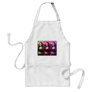 Mona Lisa Animal Print Purple Pink Chocolate スタンダードエプロン