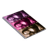 Mona Lisa Animal Print Purple Pink Chocolate ノートブック (右側)
