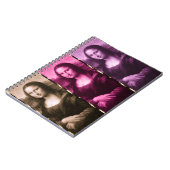 Mona Lisa Animal Print Purple Pink Chocolate ノートブック (左側)