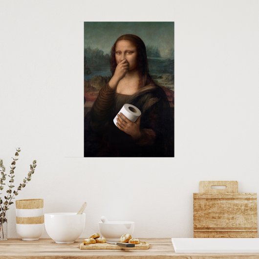 Mona Lisa Bathroom ポスター (キッチン)
