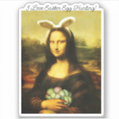 Mona Lisa Bunny Ears Easter シール (正面)