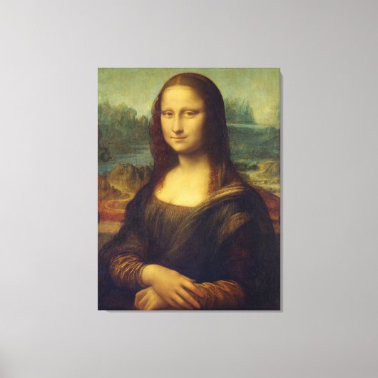 Mona Lisa By Leonardo Da Vinci キャンバスプリント (正面)