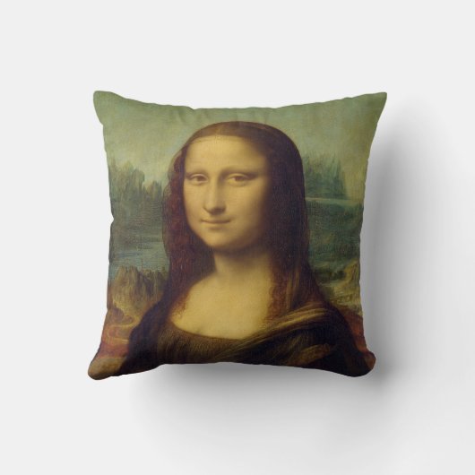 Mona Lisa By Leonardo Da Vinci クッション (裏面)