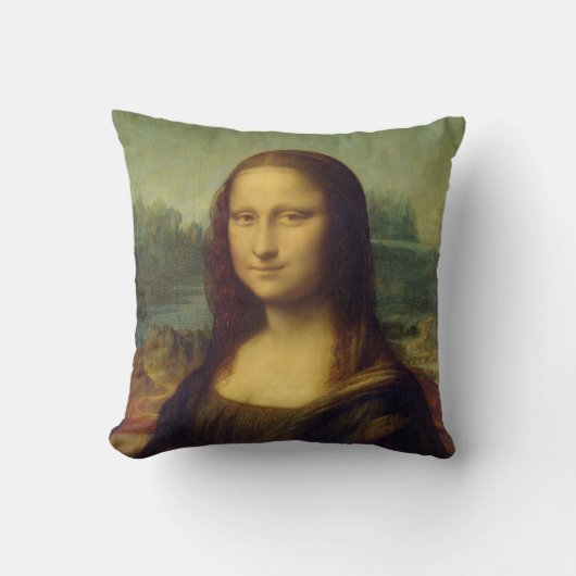 Mona Lisa By Leonardo Da Vinci クッション (正面)