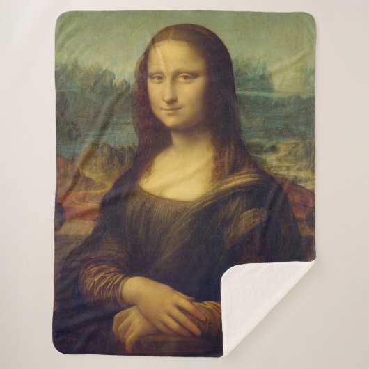 Mona Lisa By Leonardo Da Vinci シェルパブランケット (正面)
