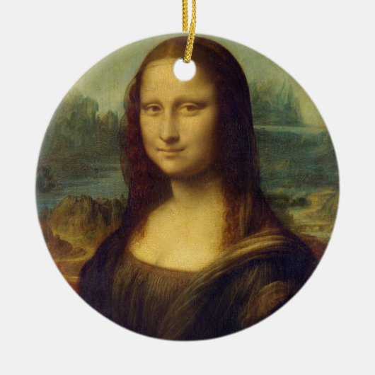 Mona Lisa by Leonardo Da Vinci セラミックオーナメント (正面)