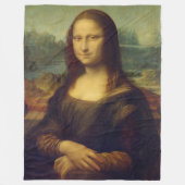 Mona Lisa By Leonardo Da Vinci フリースブランケット (正面)