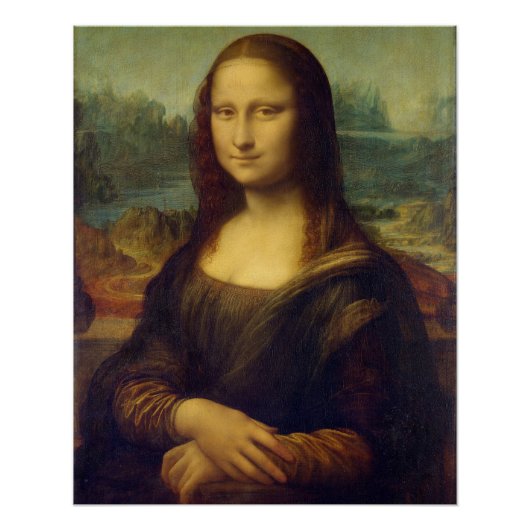 Mona Lisa By Leonardo Da Vinci ポスター (正面)