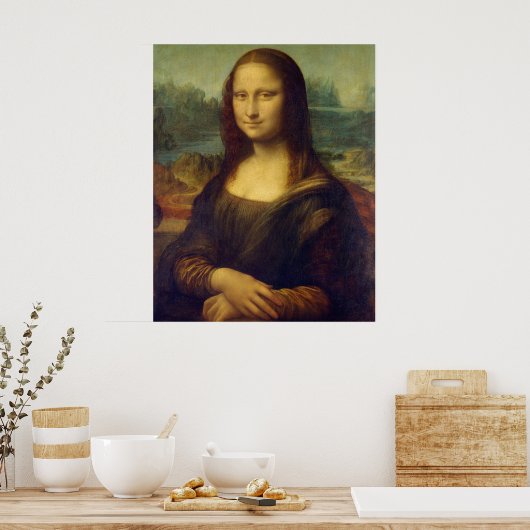 Mona Lisa by Leonardo Da Vinci ポスター (キッチン)