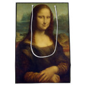 Mona Lisa by Leonardo Da Vinci ミディアムペーパーバッグ (裏面)