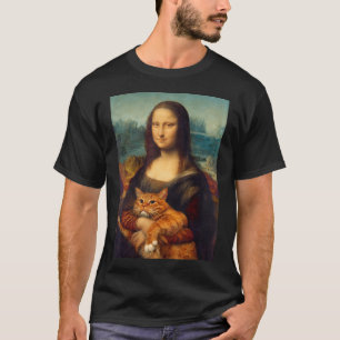 Mona Lisa + Cat T-Shirt T-Shirt Tシャツ