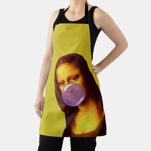 Mona Lisa Chewing gum Bubble エプロン (インサイチュ)