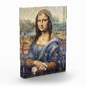 Mona Lisa collage art made with cat faces フォトブロック (左)