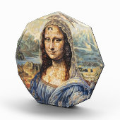 Mona Lisa collage art made with cat faces フォトブロック (右)