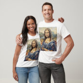 Mona Lisa collage art made with cat faces Tシャツ (ユニセックス)