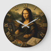 Mona Lisa Graphic Designer Digital Creative Studio ラージ壁時計 (正面)