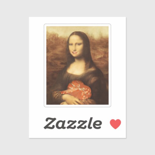 Mona Lisa Heart Valentine's Day Kiss シール (シート)