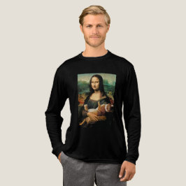 Mona Lisa holding a Cat トライブレンドＴシャツ