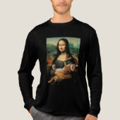 Mona Lisa holding a Cat トライブレンドＴシャツ (正面)