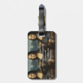 Mona Lisa Holding Elegant Gray Cat ラゲッジタグ (裏面縦)