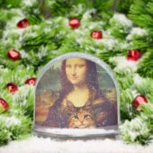 Mona Lisa holding her cat pet Leonardo da Vinci  (クリスマス)