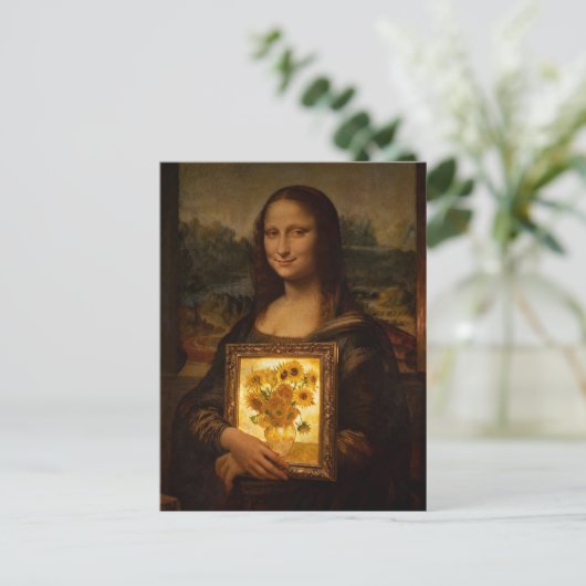 Mona Lisa Holds a Van Gogh ポストカード (スタンド正面)