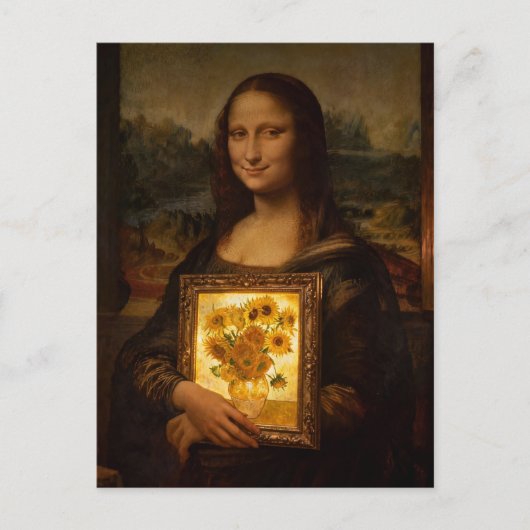 Mona Lisa Holds a Van Gogh ポストカード (正面)