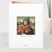Mona Lisa  in beanie  - Happy 2026 カード (裏面)