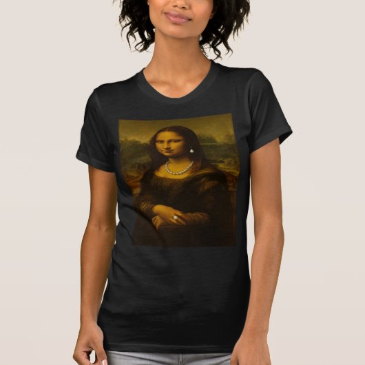 Mona Lisa in Pearls  Tシャツ (正面)