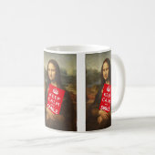 Mona Lisa Keep Calm And Smile コーヒーマグカップ (正面右)