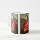 Mona Lisa Keep Calm And Smile コーヒーマグカップ (正面左)